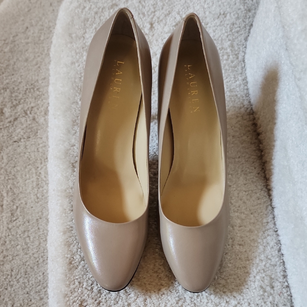 Ralph Lauren Classic Taupe Heels